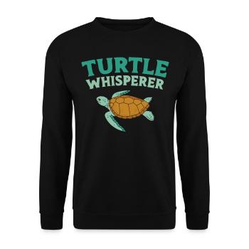 Sea Turtle Tortoise Turtle - Unisex Pullover - Schwarz - Vorne - Alina (178cm) & Michal (187cm)