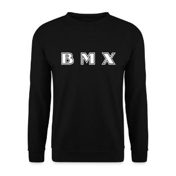 BMX lettering - Unisex Sweatshirt - black - Front - Alina (178cm) & Michal (187cm)