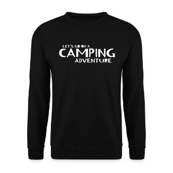 Partons à l’aventure en camping - Camping - Sweat-shirt Unisexe - noir - Devant - Alina (178cm) & Michal (187cm)