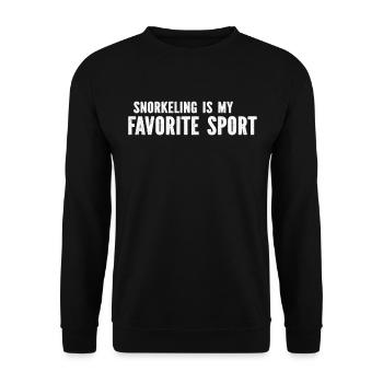 Snorkeling Is My Favorite Sport - Snorkeler Snorke - Unisex Sweatshirt - black - Front - Alina (178cm) & Michal (187cm)