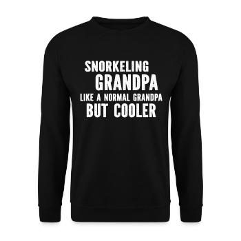 Snorkeling Grandpa Snorkeler - Unisex Sweatshirt - black - Front - Alina (178cm) & Michal (187cm)
