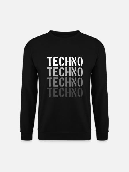 Techno - Unisex Pullover - Schwarz