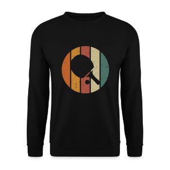 Tennis de Table Rétro Vintage - Sweat-shirt Unisexe - noir - Devant - Alina (178cm) & Michal (187cm)