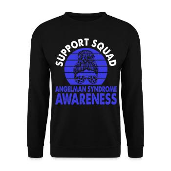 Support Squad Angelman Syndrome Awareness Month - Unisex Sweatshirt - black - Front - Alina (178cm) & Michal (187cm)