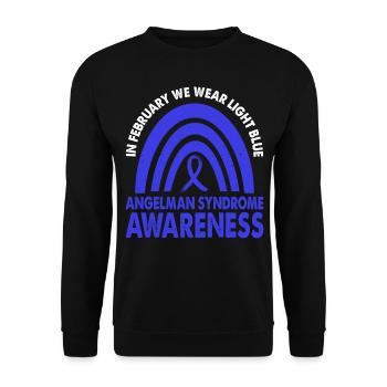 In February, we wear light blue Angelman syndrome - Unisex Sweatshirt - black - Front - Alina (178cm) & Michal (187cm)