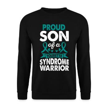 Sohn Des Tourette-syndroms Warrior Awareness Month - Unisex Pullover - Schwarz - Vorne - Alina (178cm) & Michal (187cm)