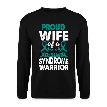 Ehefrau Des Tourette-syndroms Warrior Awareness - Unisex Pullover - Schwarz - Vorne - Alina (178cm) & Michal (187cm)