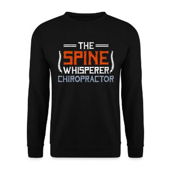 Chiropractor Chiropractic Spine Whisperer - Unisex Sweatshirt - black - Front - Alina (178cm) & Michal (187cm)