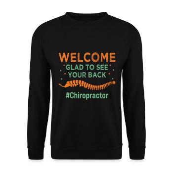Chiropractor Chiropractic Spine Whisperer - Unisex Sweatshirt - black - Front - Alina (178cm) & Michal (187cm)