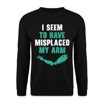 J’ai l’impression d’avoir égaré mon bras Funny Am - Sweat-shirt Unisexe - noir - Devant - Alina (178cm) & Michal (187cm)
