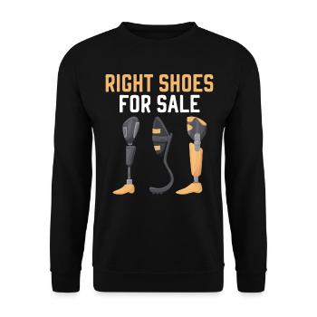 Rechte Schuhe zu verkaufen Behinderung Lustige Amp - Unisex Pullover - Schwarz - Vorne - Alina (178cm) & Michal (187cm)