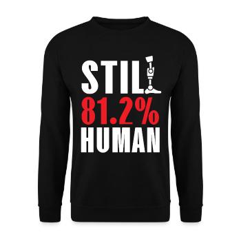 Still 81.2% Human disability Assistive Lus - Unisex Sweatshirt - black - Front - Alina (178cm) & Michal (187cm)
