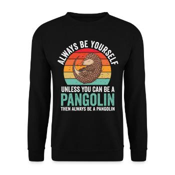 Always be a pangolin owner Pangolins - Unisex Sweatshirt - black - Front - Alina (178cm) & Michal (187cm)