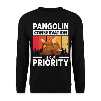 Pangolin-erhaltung, Pangolin-liebhaber, - Unisex Pullover - Schwarz - Vorne - Alina (178cm) & Michal (187cm)
