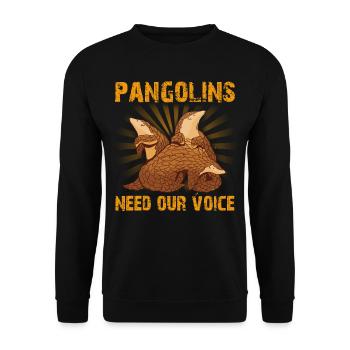 Pangolins need our voice - Unisex Sweatshirt - black - Front - Alina (178cm) & Michal (187cm)