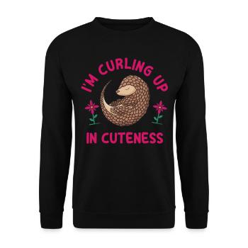 Curl up in cuteness pangolins - Unisex Sweatshirt - black - Front - Alina (178cm) & Michal (187cm)