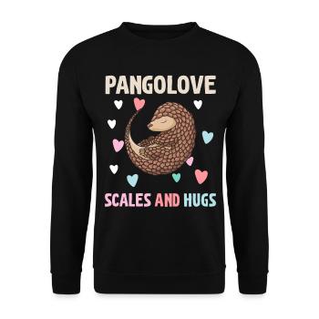 Schuppentiere Und Schuppentiere Von Schuppentieren - Unisex Pullover - Schwarz - Vorne - Alina (178cm) & Michal (187cm)
