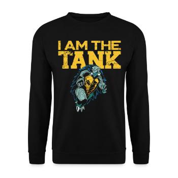 Sea Turtle Tortoise I Am The Tank - Unisex Sweatshirt - black - Front - Alina (178cm) & Michal (187cm)