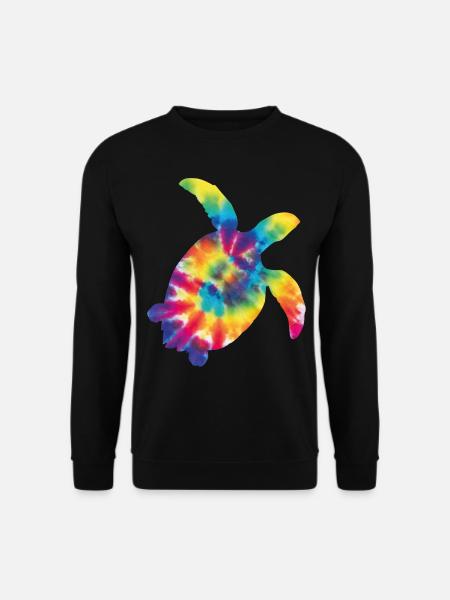 Sea Turtle Tortoise Tie Dye - Unisex Pullover - Schwarz