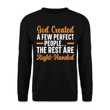 God created a few perfect people to rest right - Unisex Sweatshirt - black - Front - Alina (178cm) & Michal (187cm)