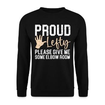 Fier gaucher S’il vous plaît, donnez-moi un peu de coude fr - Sweat-shirt Unisexe - noir - Devant - Alina (178cm) & Michal (187cm)