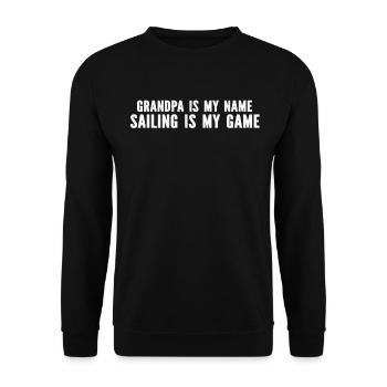 Marins à voile Grand-père est mon nom Voile est mon G - Sweat-shirt Unisexe - noir - Devant - Alina (178cm) & Michal (187cm)