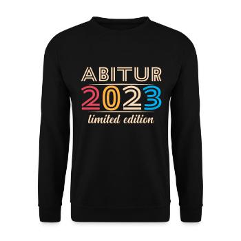 Abitur Gymnasium Damen und Herren Abi 2023 - Unisex Pullover - Schwarz - Vorne - Alina (178cm) & Michal (187cm)