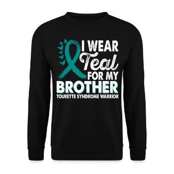 Wear teal for Month of Consciousness - Unisex Sweatshirt - black - Front - Alina (178cm) & Michal (187cm)