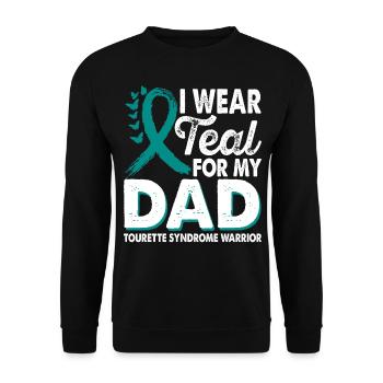 Wear teal for Month of Consciousness - Unisex Sweatshirt - black - Front - Alina (178cm) & Michal (187cm)