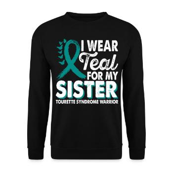 Wear teal for Enlightenment Month - Unisex Sweatshirt - black - Front - Alina (178cm) & Michal (187cm)