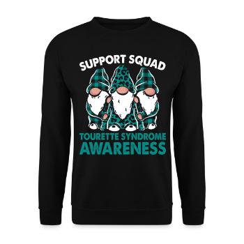 Support Squad Tourette Syndrome Awareness Month - Unisex Sweatshirt - black - Front - Alina (178cm) & Michal (187cm)