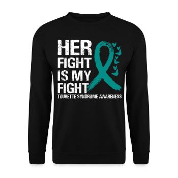 Ihr Kampf gegen Tourette Syndrom Awareness - Unisex Pullover - Schwarz - Vorne - Alina (178cm) & Michal (187cm)