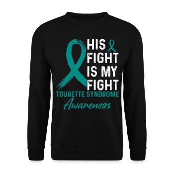 Sein Kampf gegen Tourette Syndrom Awareness - Unisex Pullover - Schwarz - Vorne - Alina (178cm) & Michal (187cm)