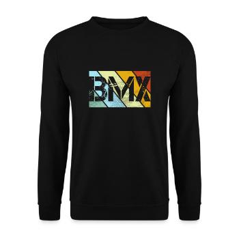 BMX Retro - Unisex Pullover - Schwarz - Vorne - Alina (178cm) & Michal (187cm)