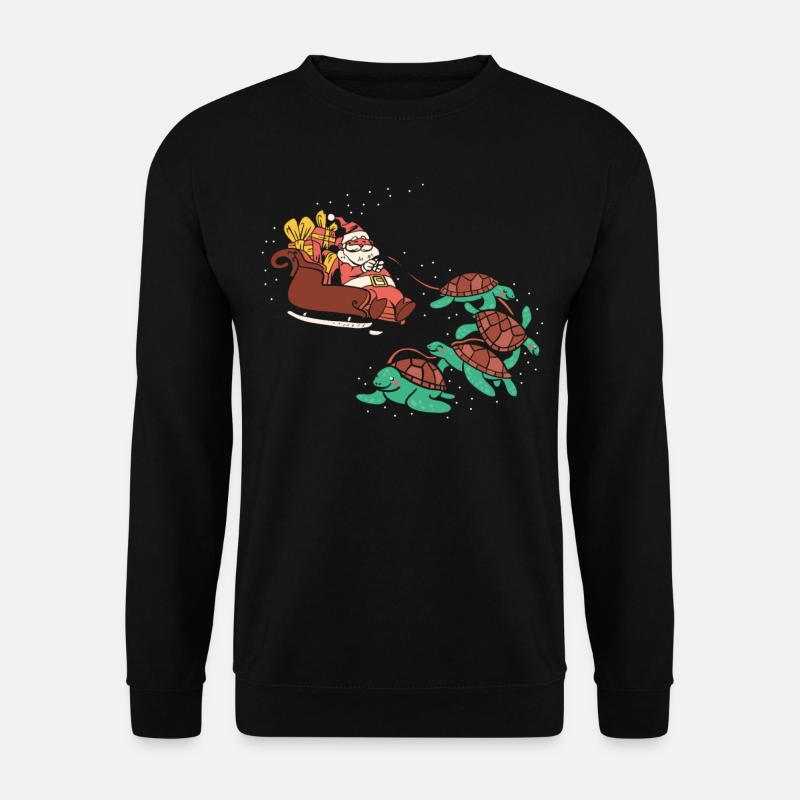 Sea Turtle Tortoise Christmas - Unisex Sweatshirt - black