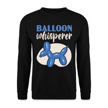 Ballonflüsterer Ballonverdrehung Ballonmodellierun - Unisex Pullover - Schwarz - Vorne - Alina (178cm) & Michal (187cm)