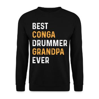 Grandpa Conga Musicien - Meilleur batteur de Conga Grandp - Sweat-shirt Unisexe - noir - Devant - Alina (178cm) & Michal (187cm)