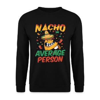 Nacho Salsa Dip Mexikanisch Mexiko Latino - Unisex Pullover - Schwarz - Vorne - Alina (178cm) & Michal (187cm)