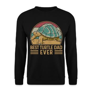 Tortue de mer Tortue Papa Rétro - Sweat-shirt Unisexe - noir - Devant - Alina (178cm) & Michal (187cm)