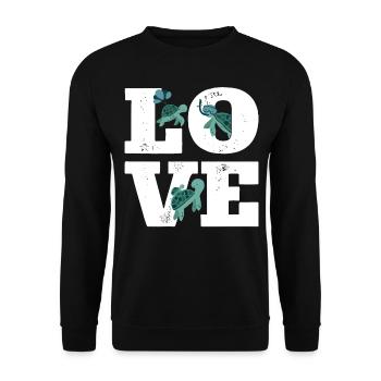 Sea Turtle Tortoise Love - Unisex Pullover - Schwarz - Vorne - Alina (178cm) & Michal (187cm)