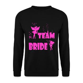 Team Bride JGA Alkohol saufen Party - Unisex Pullover - Schwarz - Vorne - Alina (178cm) & Michal (187cm)