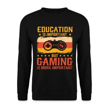 Console de jeu Gamer Jeu vidéo PC Gaming Controller - Sweat-shirt Unisexe - noir - Devant - Alina (178cm) & Michal (187cm)