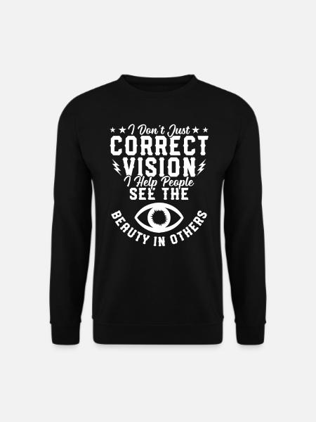 Augenarzt Korrektes Sehen Optometrist - Unisex Pullover - Schwarz