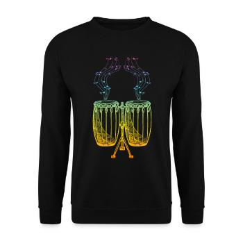 Conga Music Notes Conga Player Conga Drums Conga D - Unisex Sweatshirt - black - Front - Alina (178cm) & Michal (187cm)