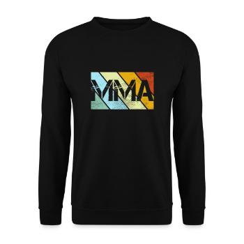 MMA Retro - Unisex Pullover - Schwarz - Vorne - Alina (178cm) & Michal (187cm)