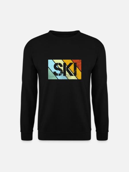 Ski Rétro - Sweat-shirt Unisexe - noir