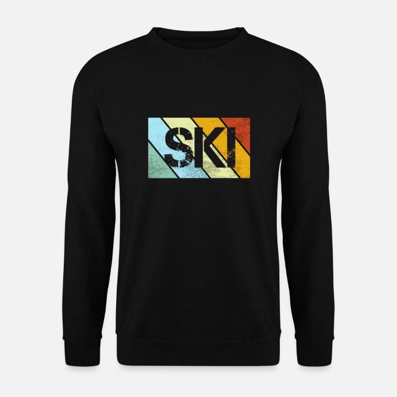 Ski Rétro - Sweat-shirt Unisexe - noir