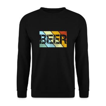 Beer Retro - Unisex Sweatshirt - black - Front - Alina (178cm) & Michal (187cm)