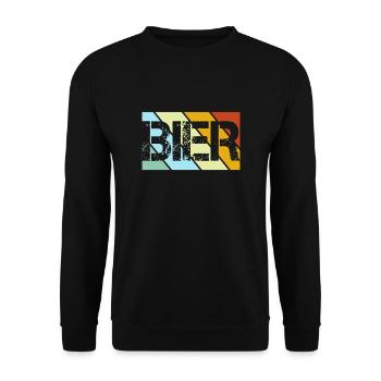 Bière Rétro - Sweat-shirt Unisexe - noir - Devant - Alina (178cm) & Michal (187cm)