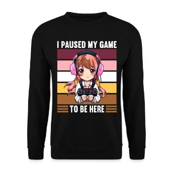 Gaming Konsole PC Zockerin Mädchen Gamer Girl - Unisex Pullover - Schwarz - Vorne - Alina (178cm) & Michal (187cm)